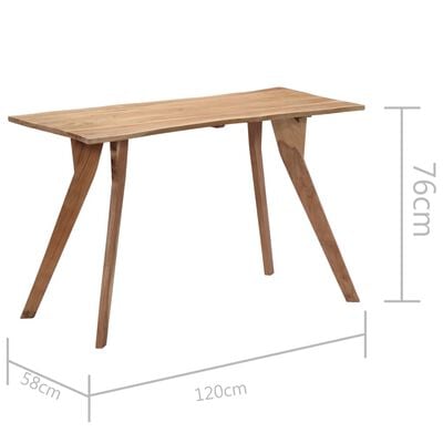 vidaXL Dining Table 120x58x76 cm Solid Acacia Wood