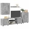 vidaXL TV Cabinet Set Wall-mounted 4 pcs Concrete Grey Engineered wood