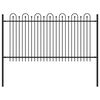 vidaXL Spike Arch Fence DRONTEN Black
