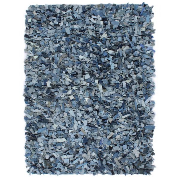 vidaXL Shaggy Rug Denim 120x170 cm Blue
