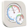 vidaXL Thermo Hygrometer White 7.5 x 7.5 x 1.2 cm ABS