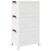 vidaXL Stackable Storage Box with Wheels 3-Tier 28 L 48.5x29.5x86 cm