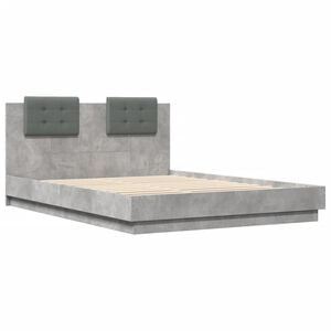 vidaXL Bed Frame without Mattress Concrete Grey 140x200 cm