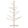 vidaXL Wooden Christmas Tree with Stand Natural 125 cm Solid pine wood