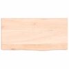 vidaXL Wall Shelf 40x20x6 cm Untreated Solid Wood Oak