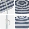 vidaXL Beach Parasol Blue and White 206 x 206 x 212 cm