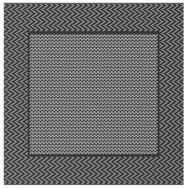 vidaXL Outdoor Rug ARAKIL Black and grey 250 x 250 cm PP