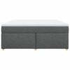 vidaXL Box Spring Bed with Mattress Dark Grey 180x200 cm Fabric