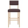 vidaXL Bar Chairs 2 pcs Solid Wood Rubber and Faux Leather