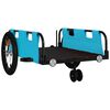 vidaXL Bike Trailer Blue Oxford Fabric and Iron