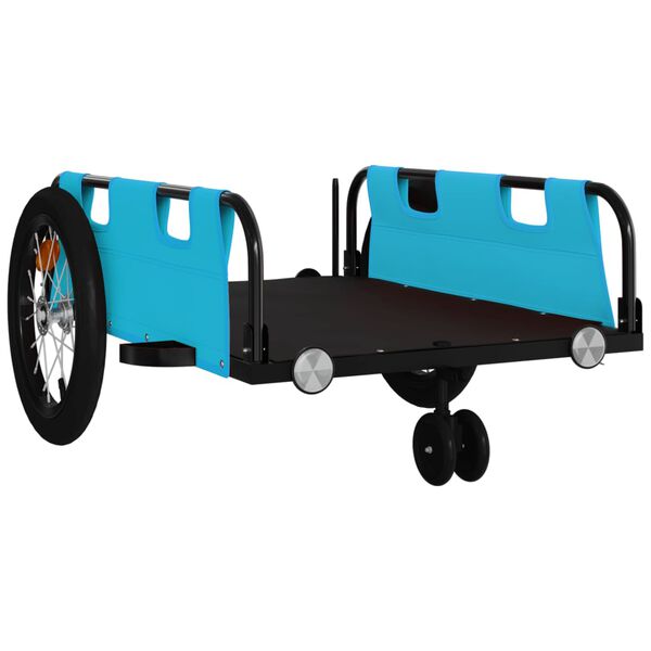 vidaXL Bike Trailer Blue Oxford Fabric and Iron