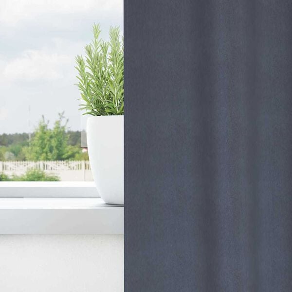 vidaXL Blackout Curtains with Rings 2 pcs Anthracite 140 x 140 cm