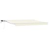 vidaXL Manual Awning Frame with LEDs Cream and White 5 x 3.5 m