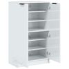 vidaXL Shoe Cabinet High Gloss White 59x35x100.5 cm Engineered Wood