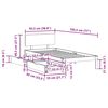 vidaXL Bed Frame with Drawers without Mattress 90x190 cm Single