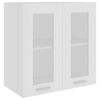 vidaXL Hanging Glass Cabinet Lyon White 60x31x60 cm Engineered Wood