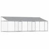 vidaXL Dog Cage with Roof and Doors Grey 6x2x2 m Galvanised Steel