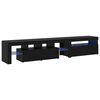vidaXL TV Cabinet 2 pcs Black Oak 215 x 37 x 40 cm Engineered Wood
