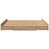 vidaXL Storage Bed Frame Artisan Oak 200 x 200 cm Engineered Wood