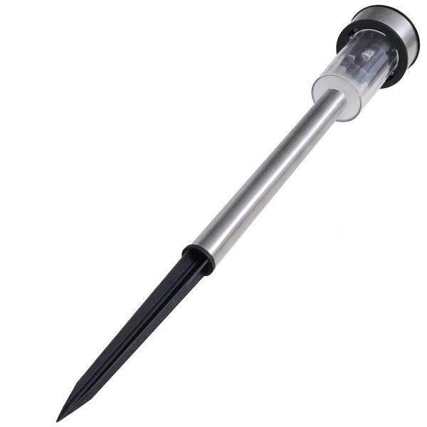 Solar-powered Stainless Steel LED Post Light Set of 12