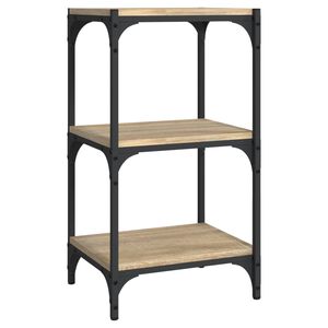 vidaXL Book Cabinet Sonoma Oak 40x33x70,5 cm Engineered Wood and Steel