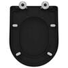 vidaXL Toilet Seat Adjustable Black 48 x 36.5 x 4.5 cm Polypropylene