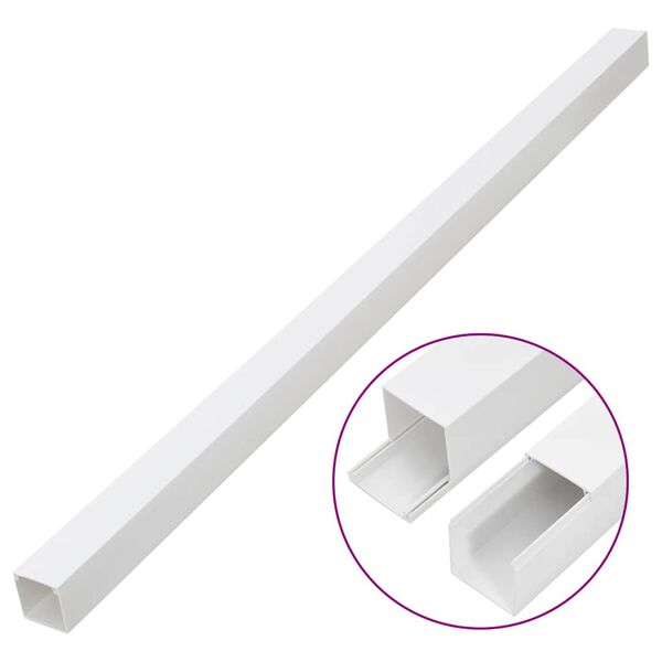 vidaXL Cable Trunking 40x25 mm 30 m PVC