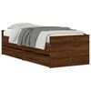 vidaXL Bed Frame with Drawers without Mattress Brown Oak 90x200 cm