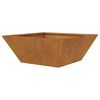 vidaXL Garden Planter Rusty 40 x 40 x 15 cm Weathering Steel