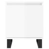 vidaXL Bedside Cabinets 2 pcs High Gloss White 40x30x50 cm Engineered Wood