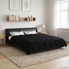 vidaXL Summer Duvet Quilted Black 200 x 220 cm Microfiber
