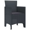 vidaXL Garden Chair 4 pcs Anthracite 53 x 49 x 85 cm PP