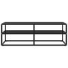 vidaXL TV Cabinet Black with Black Glass 120x40x40 cm