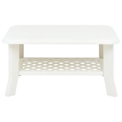 vidaXL Coffee Table White 90x60x46 cm Plastic