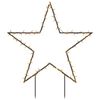 vidaXL Christmas Light Decoration with Spikes Star 80 LEDs 60 cm