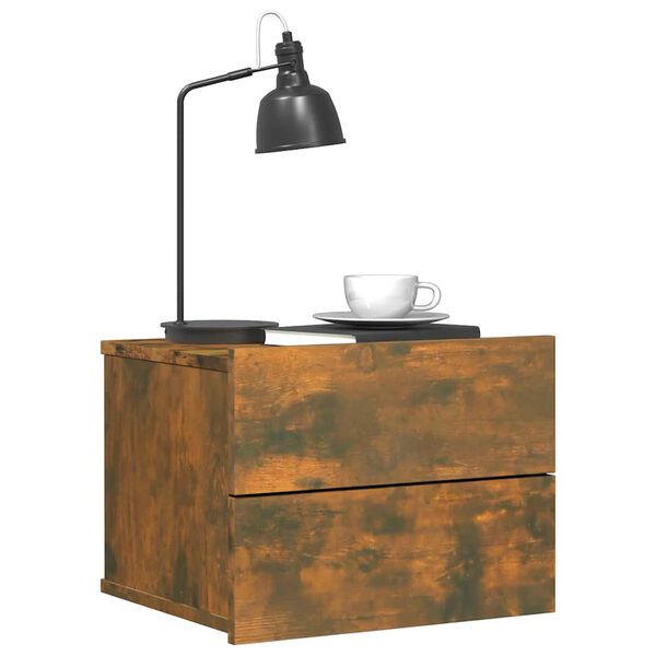 vidaXL Bedside Cabinets Smoked Oak 40x30x30 cm Engineered Wood