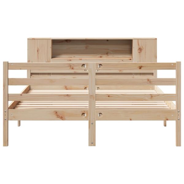 vidaXL Bookcase Bed without Mattress 140x190 cm Solid Wood Pine