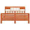 vidaXL Bookcase Bed without Mattress Wax Brown 200x200 cm Solid Wood Pine