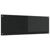 vidaXL Kitchen Backsplash Black 120 x 40 cm Tempered Glass