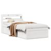 vidaXL Bed Frame with Headboard White 90x200 cm Solid Wood Pine
