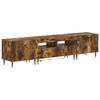 vidaXL 3 Piece LED TV Cabinet Smoked Oak Engineered Wood