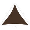vidaXL Sunshade Sail Oxford Fabric Triangular 6x6x6 m Brown