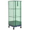 vidaXL Garden Planter with Greenhouse Cover&Wheels Blue Grey PP