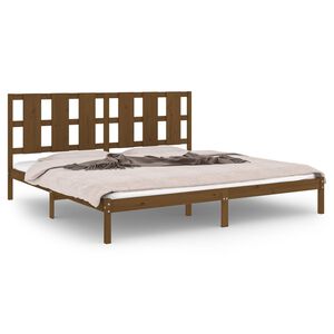 vidaXL Bed Frame without Mattress Honey Brown 200x200 cm Solid Wood Pine