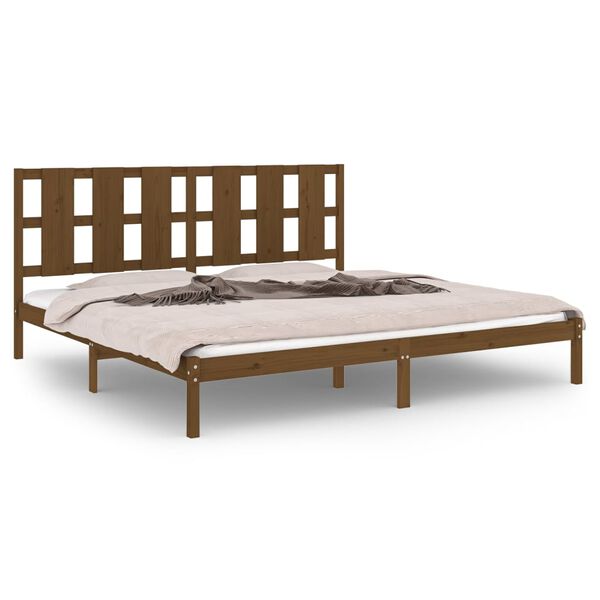 vidaXL Bed Frame without Mattress Honey Brown 200x200 cm Solid Wood Pine