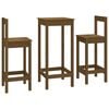 vidaXL 3 Piece Bar Set Honey Brown Solid Wood Pine