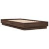 vidaXL Bed Frame without Mattress Brown Oak 90x190 cm Single Engineered Wood