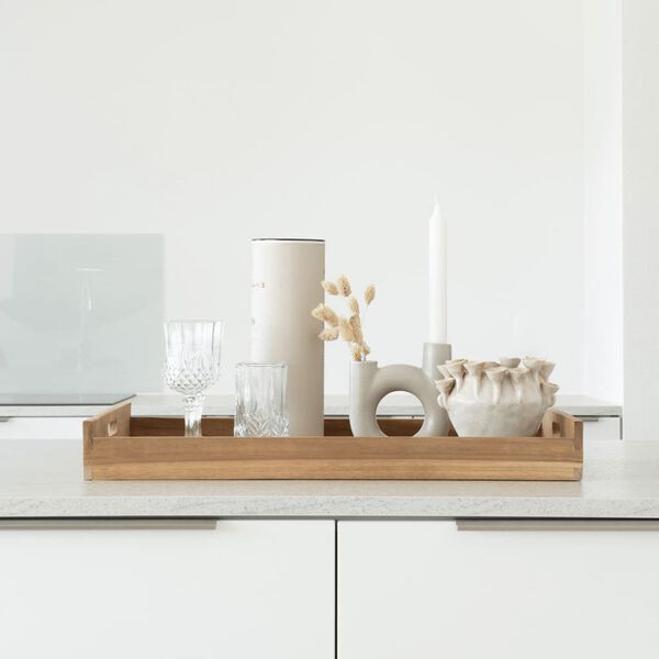 House Nordic Tray Christina with Handles Natural