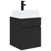 vidaXL Wall-mounted Sink Vanity Black 39 x 41 x 62.5 cm