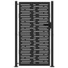 vidaXL Garden Gate with Lock Black 110 x 205 cm Powder-Coated Steel